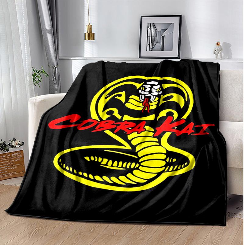 Cobra Kai Flannel Blanket Soft Warm All-Season Throw, Design for Camping, Car Travel, Hiking Sofa, Bed, Office Perfect Gift for Parties