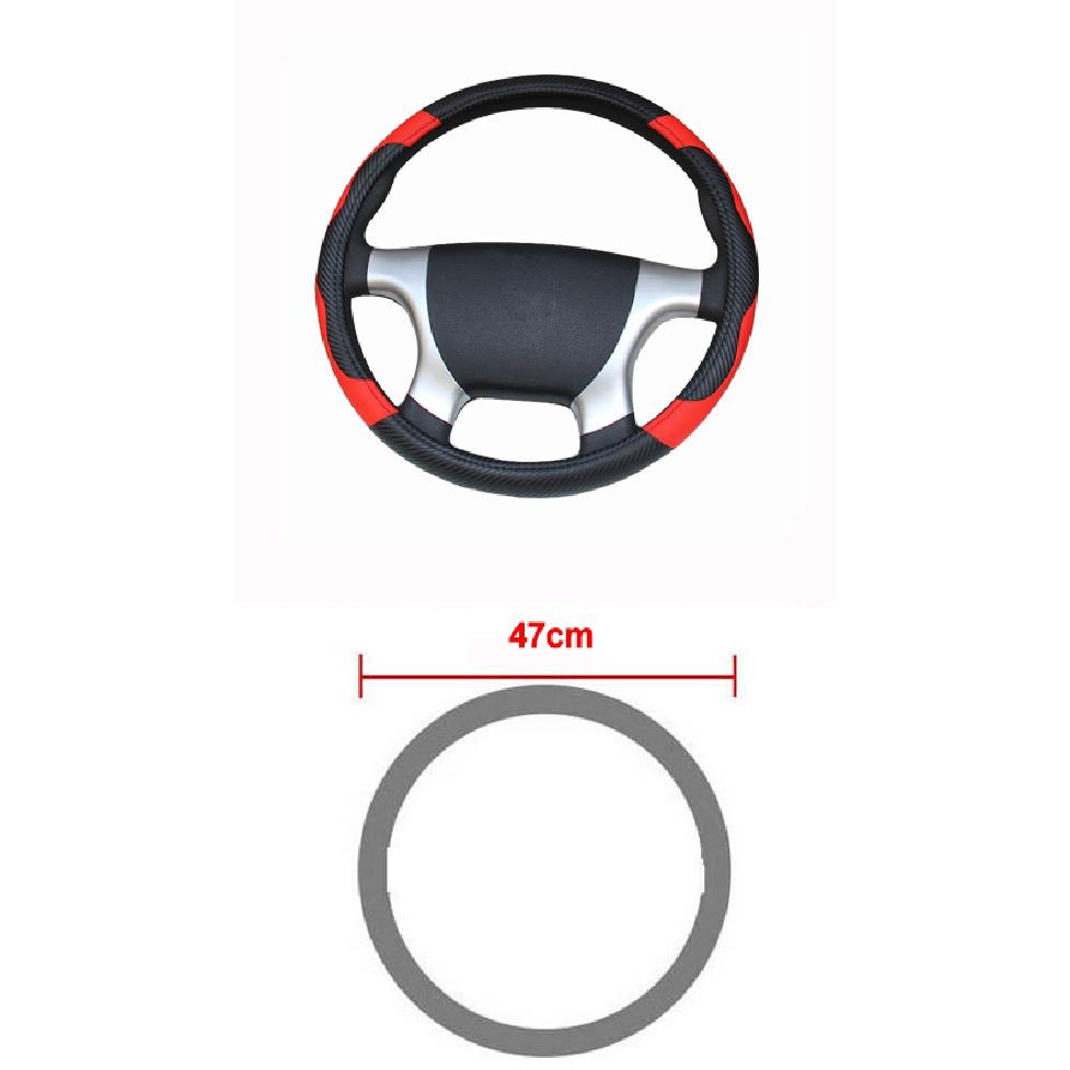 

Диаметр крышки рулевого колеса для грузовика, автобуса, 36, 38, 40, 42, 45, 47, 50 см, 7 размеров на выбор, из углеродного волокна, черный, красный 47 CM
