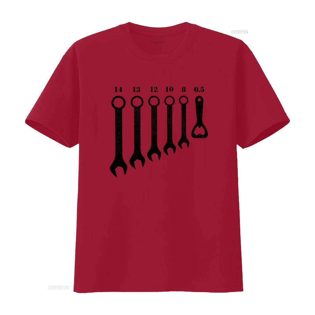 Mechanic Mechatronics Wrench Bottle Opener T Shirt for Men Vintage Washed Top For Everyday Wear Soft Homme Graphic Stylish