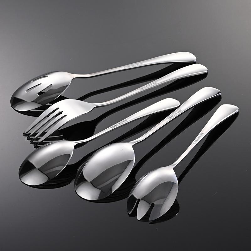 Stainless Steel 1010 Short Common Spoon Vegetable Spoon Western Food Large Rice Common Spoon Dividing Spoon Service Self-service