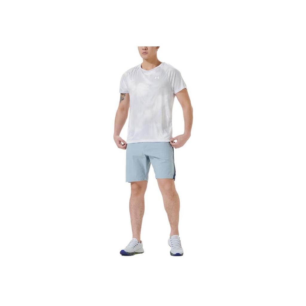 Under Armour Iso-Chill Series Tie-Dye Print Crew Neck Short Sleeve T-Shirt Men Tops White 1377882-100