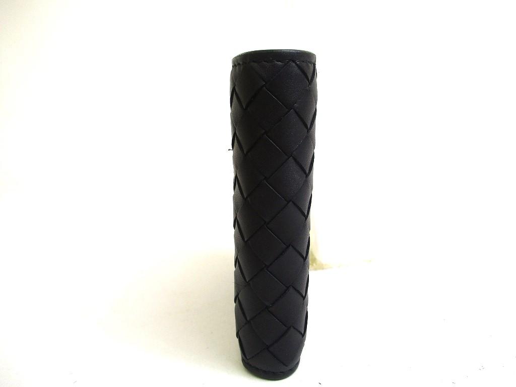 Authentic BOTTEGA VENETA Intrecciato Black Leather Small Bi-Fold Bill Wallet #a536  Refurbished