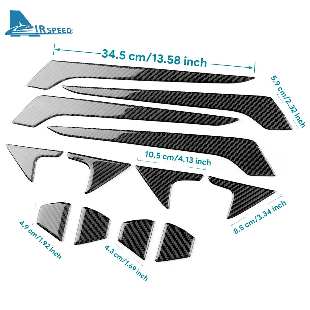 Real Soft Carbon Fiber Sticker For Toyota RAV4 XA50 2019 2020 2021 2022 2023 2024 2025 LHD RHD Car Inner Door Handle Trim Panel