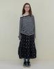 Nokeontencheu 230. Off-Shoulder Striped Tee _ Black