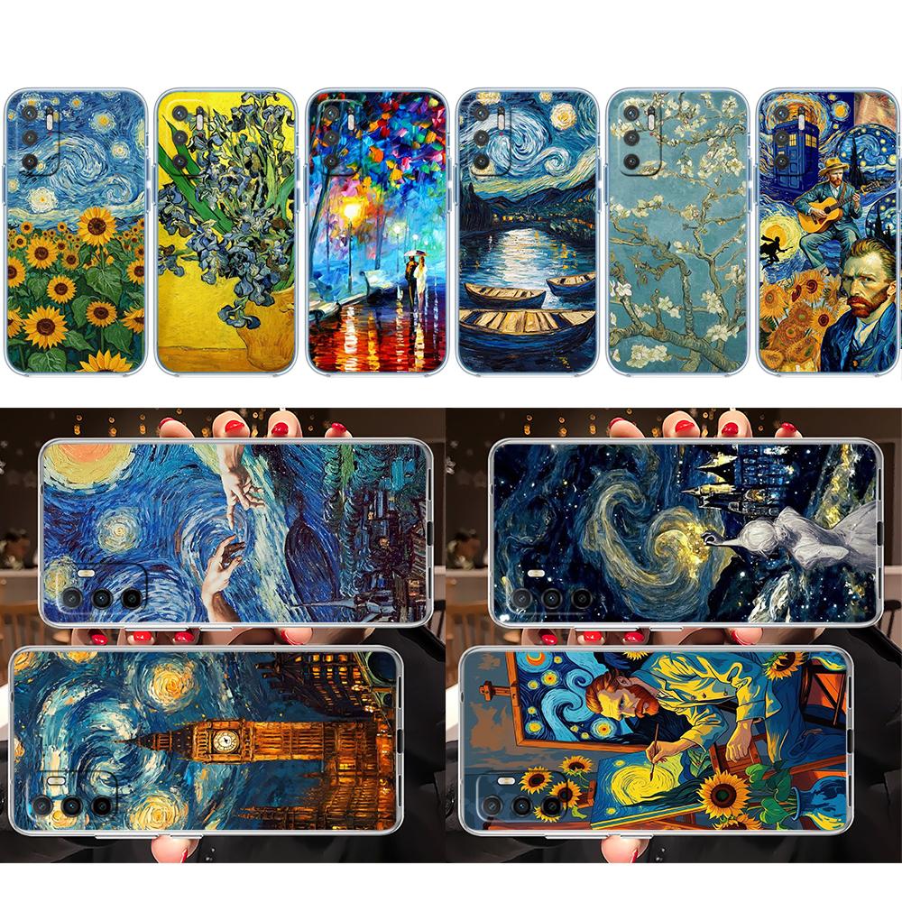 PP59 Starry Night Van Gogh Painting Case for Motorola G10 G20 G30 G31 G32 G34 G35 G41 G42 G50 G51 G52 G55 G60 G62 G71 G72 G75