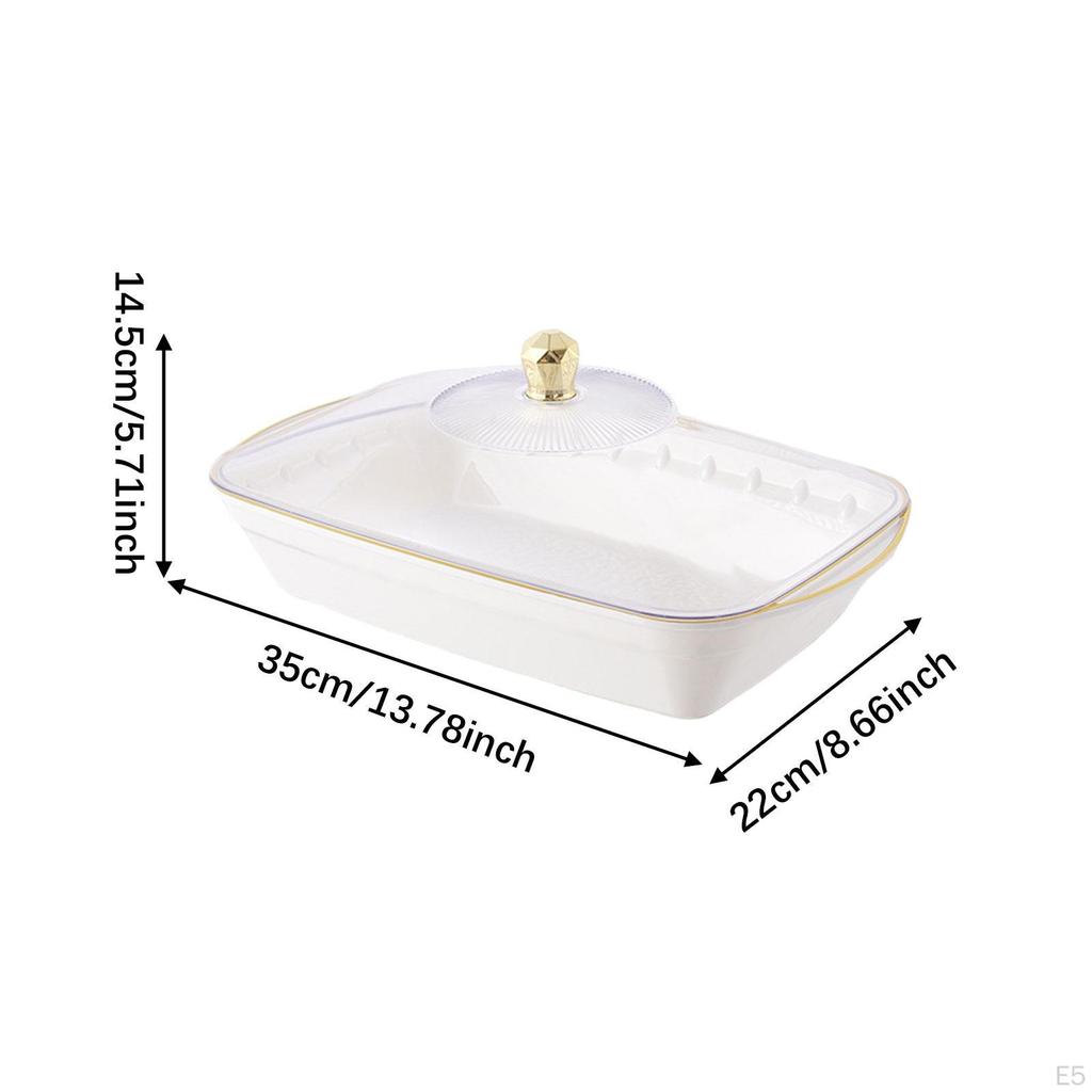 Fruit Bowl with Lid Decorative Dish Food Serving Tray Holder for Home Office