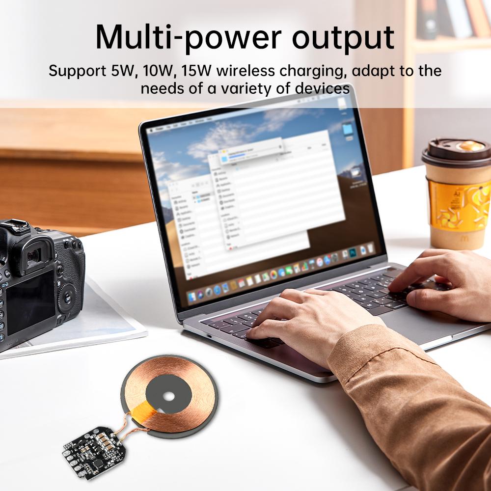 15W Magnetic Wireless Charging Module Transmitter PCBA Wireless Charger Motherboard With Coil Low Temperature Better Performance