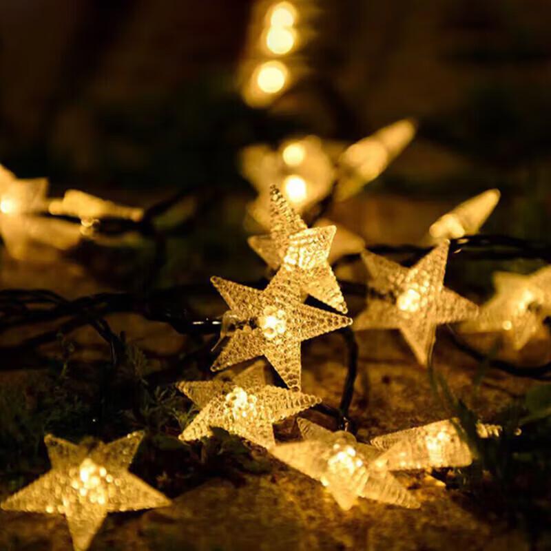 Enpufike LED Solar Star String Lights