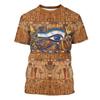Summer Round Neck 3D Ancient Egyptian Patterns Print Top Fashionable Casual Short Sleeved Men's T-shirts