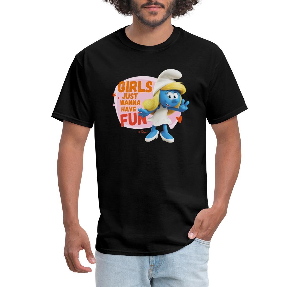 The Smurfs Smurfette Girls Just Wanna Have Fun Men s T-Shirt L