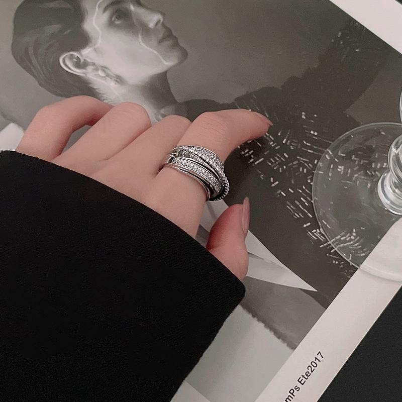 5A Grade Zircon Bauhinia Pattern Open Ring - Luxurious, Versatile, Exquisite Jewelry for Women