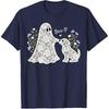 Boo-P Floral Ghost and Dog Halloween Boop Humor Design T-Shirt