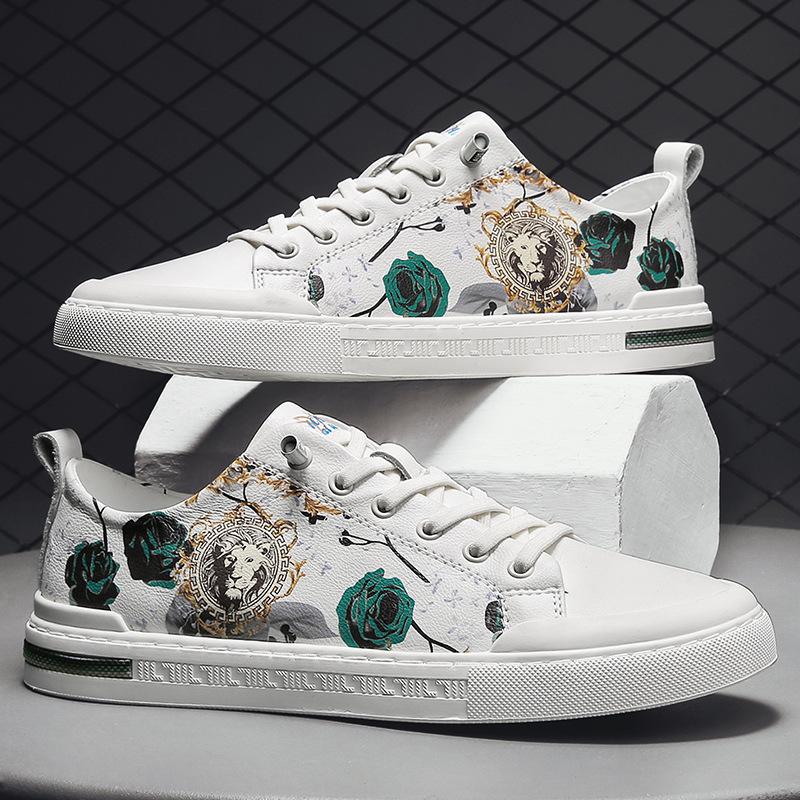 Men's shoes new summer four seasons lazy shoes casual leather shoes soft leather trendy shoes personality