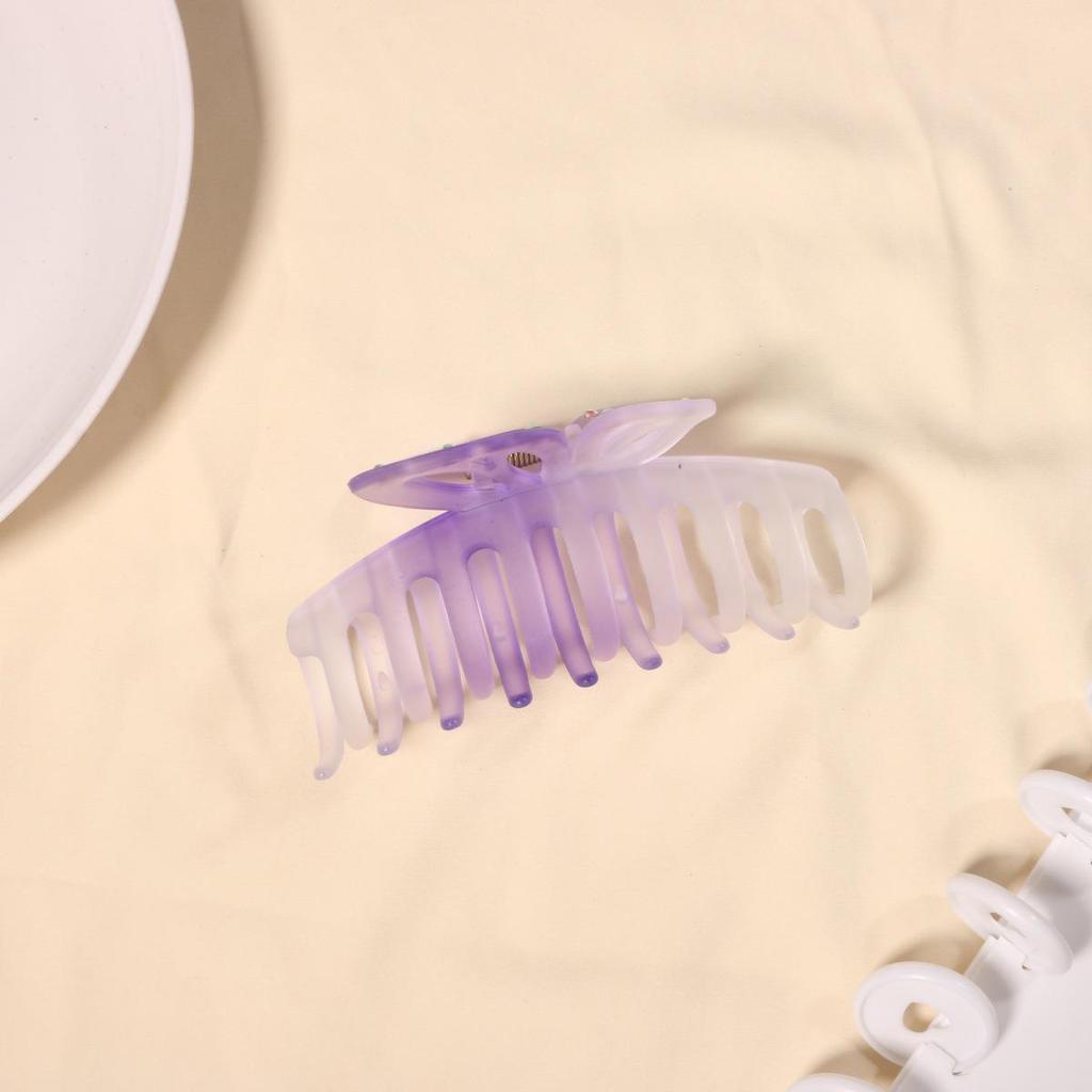 Mattierter Schmetterling Hai Haarspange - Elegantes quadratisches Griffzubehör für Damen