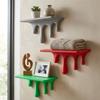 Scaffale Galleggiante Drip Stampato 3D Portaripiani da Parete Scaffale da Parete Derretente Decorazione Bagno