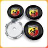 4pcs 60mm Car Wheel Center Hub Cap Rim Cover Emblem Stickers For Abbas Abarth Punto 124/125/500 Stilo Ducato Car Accessories