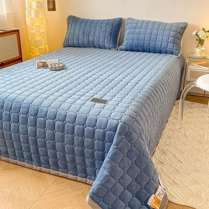 

Плюшеве покривало на ліжко King Size Покривало Товсте стьобане чохол для матраца Протектор Плед на дивані Покривало Ковдри 150x200cm Blanket