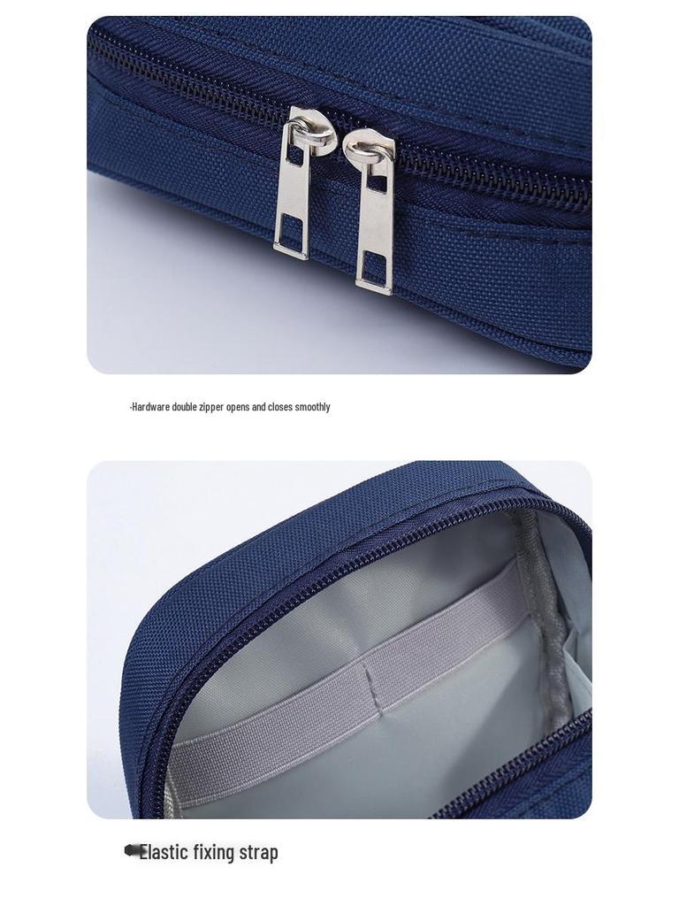 Shockproof Portable Digital Storage Pouch for Power Banks, Cables, Chargers, Earphones, and Makeup.