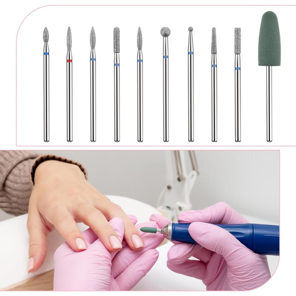 Electric Nail Drill Set with Multiple Grinding Heads for Dead Skin Removal