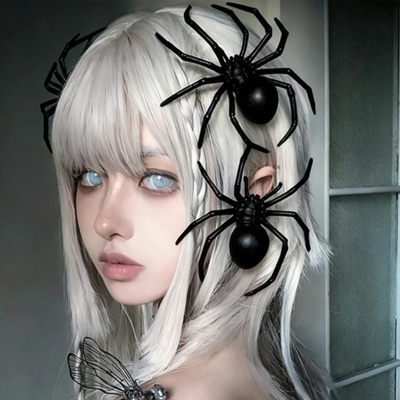 Pince à Cheveux Araignées Oversize Design Antidérapant Épingle à Cheveux Pour Adultes Adolescents Fête d'Halloween Accessoires de Coiffure Accessoires Photo