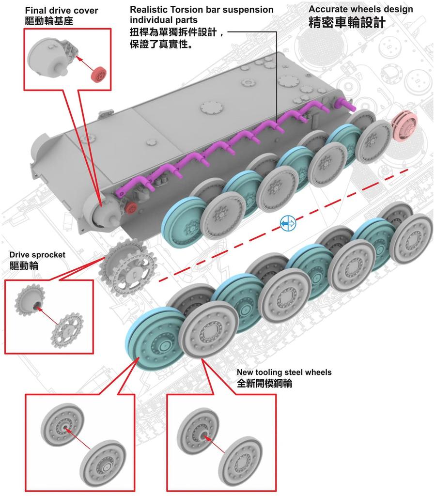 Vespid Modell 1/72 Deutscher Panther Ausf. G-Typ mit Stahlrädern und Flugabwehrpanzerung, 2-in-1 Kunststoffmodellbausatz VPM720009