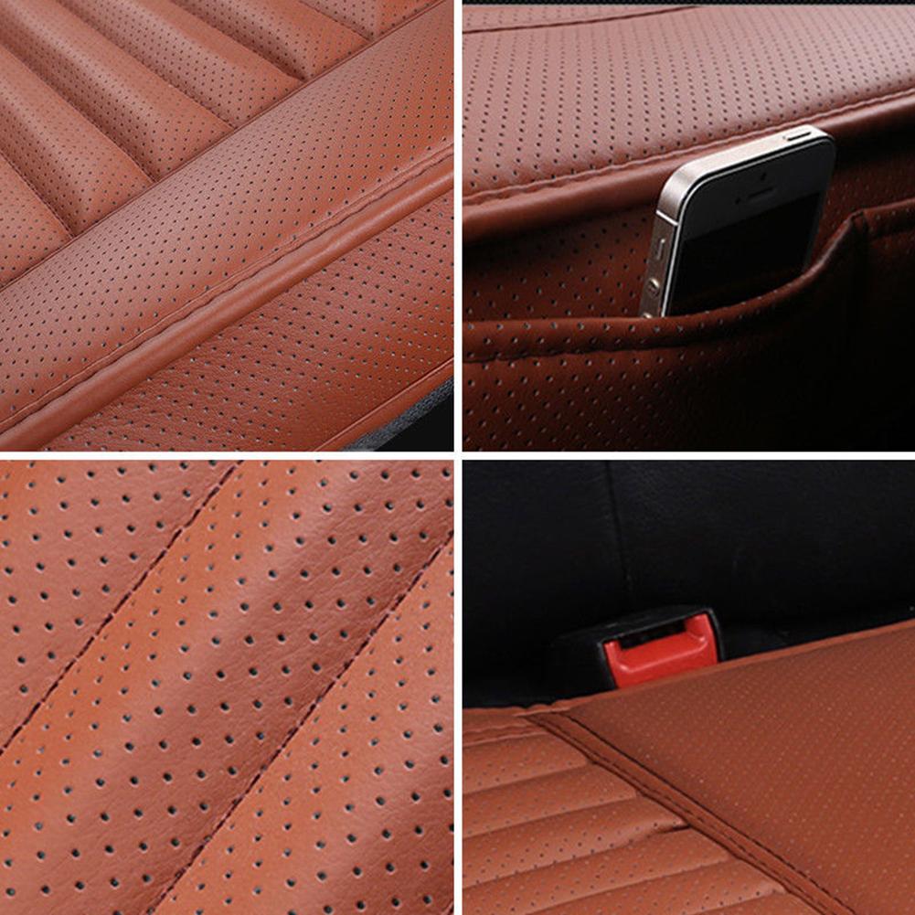 Car Front Seat Cover PU Non Slip Car Seat Cushion Cover for Four Seasons