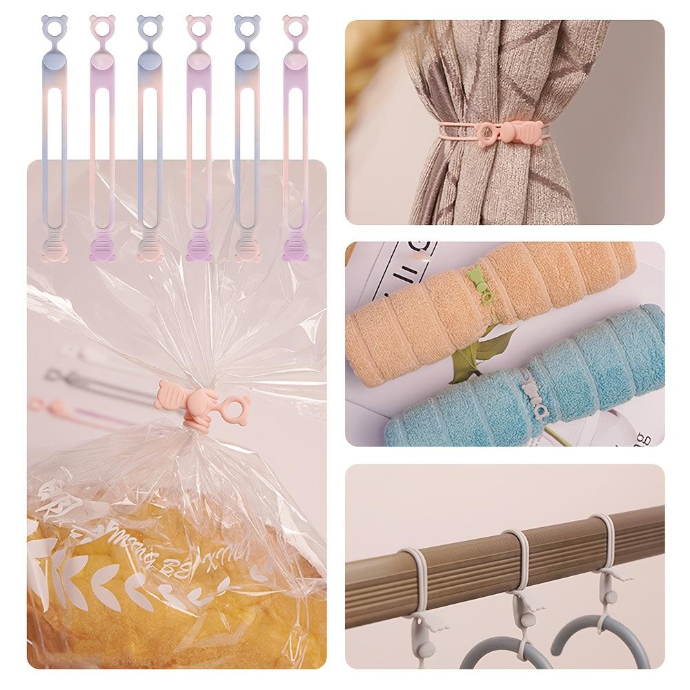 6pcs Silicone Cable Ties,Cord Organizer,Cable Straps,Reusable Cord Ties,Travel Cable Organizer ,Cute Elastic Tie, Wire Ties