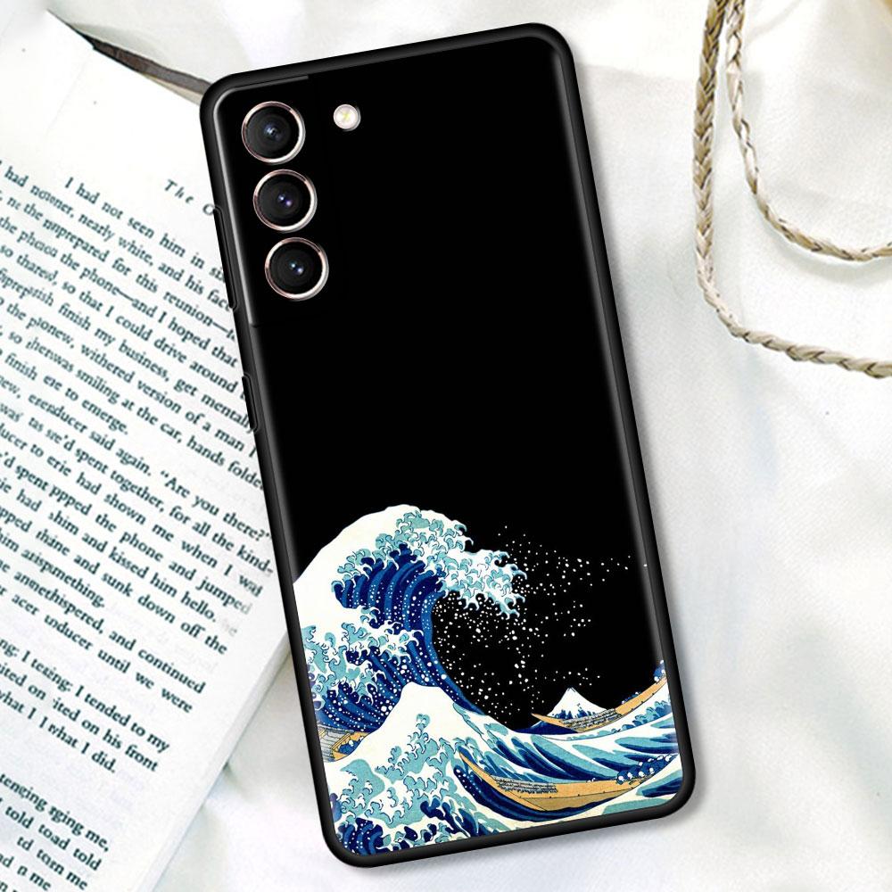 Weiche Hülle für Samsung Galaxy S22 Ultra S20 FE S21 S23 Plus S10 Lite S9 S8 S10e TPU Silikon Handyhülle Japanischer Stil Kunst Japan