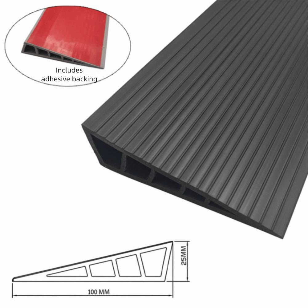 Universal Carpet To Tile Rise Threshold Ramps 60cm Self Adhesive Wheelchairs Ramps Soft PVC Home Steps Household