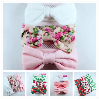 3Pcs/Set Cute Infant Baby Girls Bow Headband Newborn Elastic Hairband