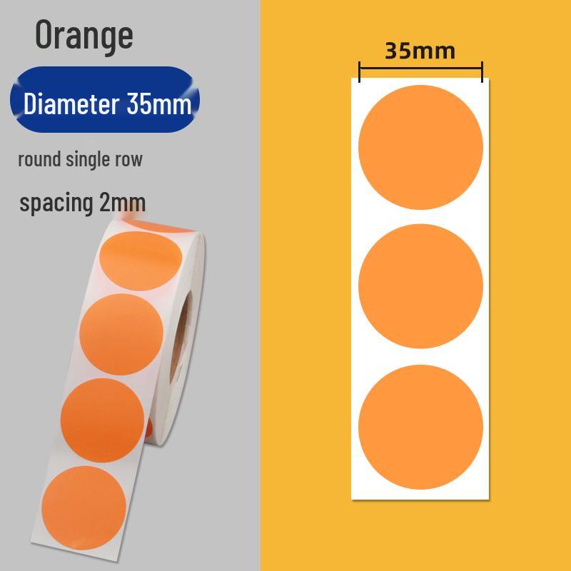 Colorful Self-Adhesive Round Dot Stickers - Writable Small Paper Labels