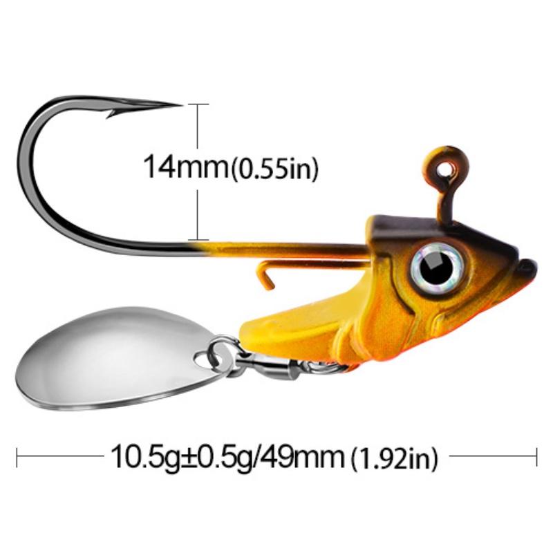 

Симуляция рыбалки Приманка Искусственная приманка Свинцовая головка Крючки Плавающие Рыболовные аксессуары 10.5g±0.5g 4.9cm/1.93in жёлтый
