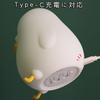 Moin Moin Electric Duck Bird Warm Warm LED Adjustable Sleep Bedside Night Table Indirect Nordic 2407la14 Lamp, Silicone, White, White, White, Orange,