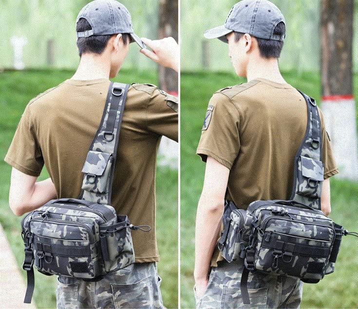 Fishing fishing fishing shoulder bag bag, bag, run-and-gun bag, bag,