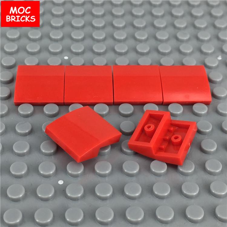 

Non-Toxic 50Pcs/Lot Moc Bricks 15068 Curved Slope Brick 2X2 White Red Black Apple Green Diy Educational Building Blocks Toys Kids Gifts