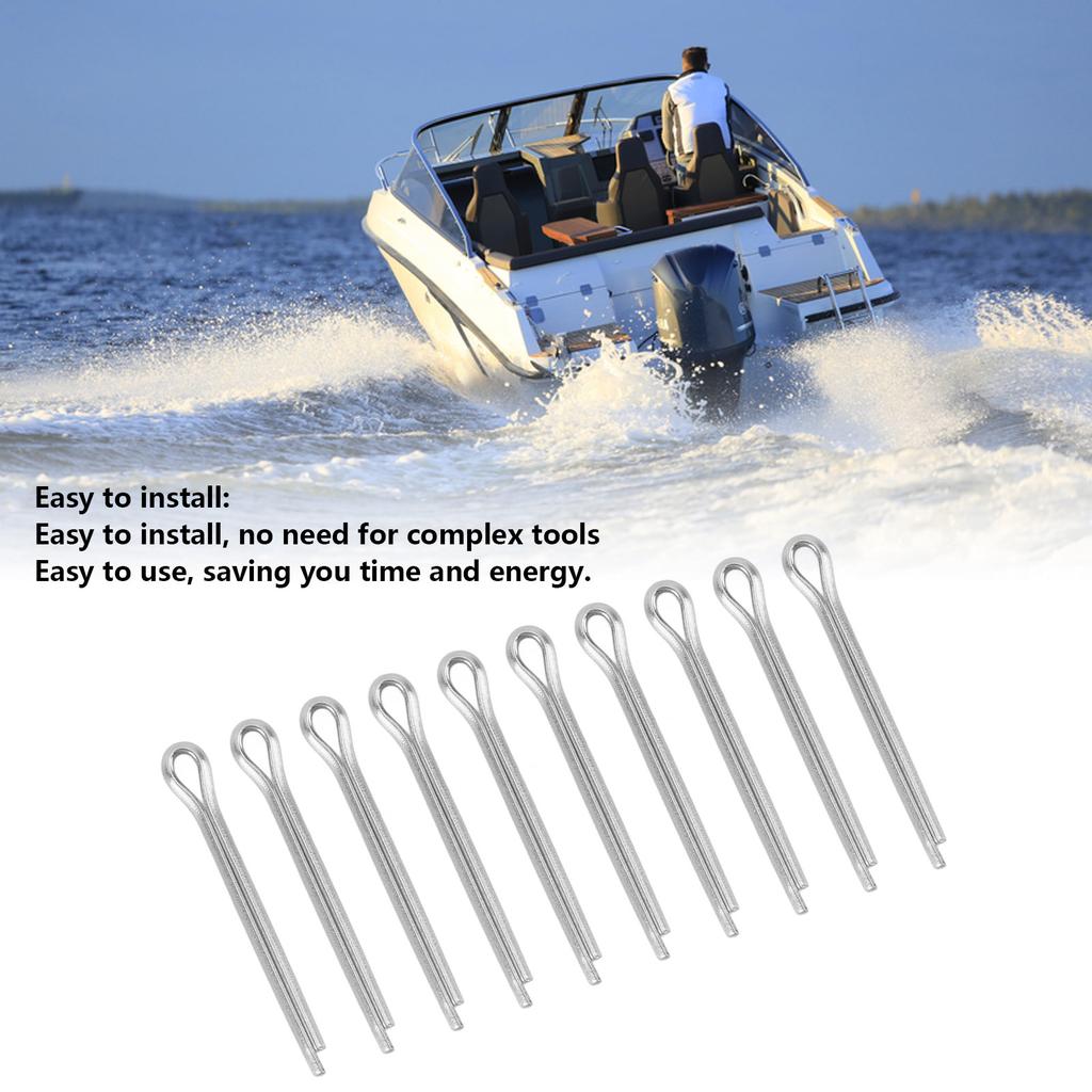 10Pcs Metal Portable Outboard Engine Cotter Pin Set for 9.9 13.5 F9.9 F13.5 MU 1 for MU 2