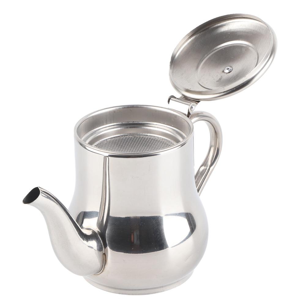 Durable Teapot with Filter Rusty Proof Oil Strainer Pot Modern Small Teapot Loose Leaf Tea