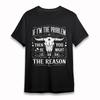 Men's Breathable Dark Gothic Retro Western Motto Pattern T-shirt Black Cotton Short Round Neck Street Style Super Size Tops