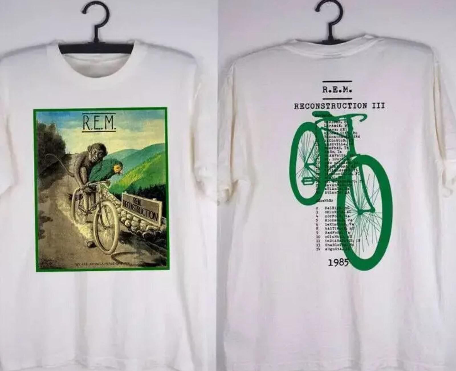 

1985 REM Reconstruction III Tour T-Shirt 80s REM Rock Band Music Tour Unisex T-Shirt S