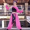 Girls' Jazz Dance Performance Costume: Korean-Style Design with Unique Top + Pants Hip-Hop Two Piece Set