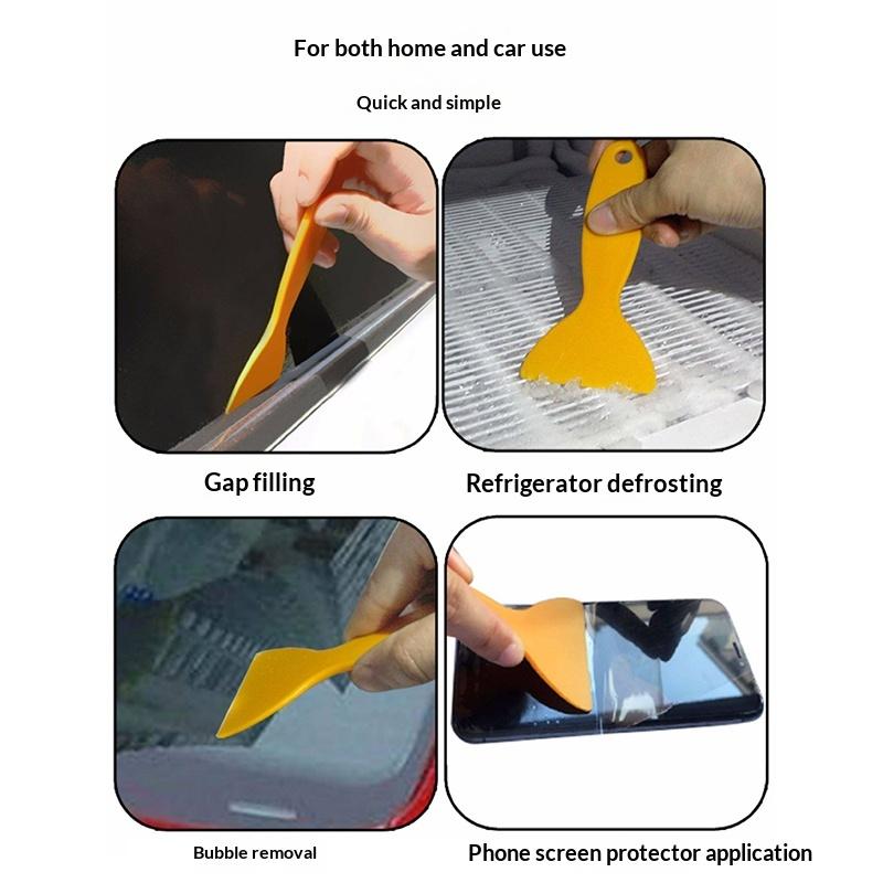 Car Window Tinting Tools Yellow Squeegee Glass Window Film Headlight Film Triangular Squeegee