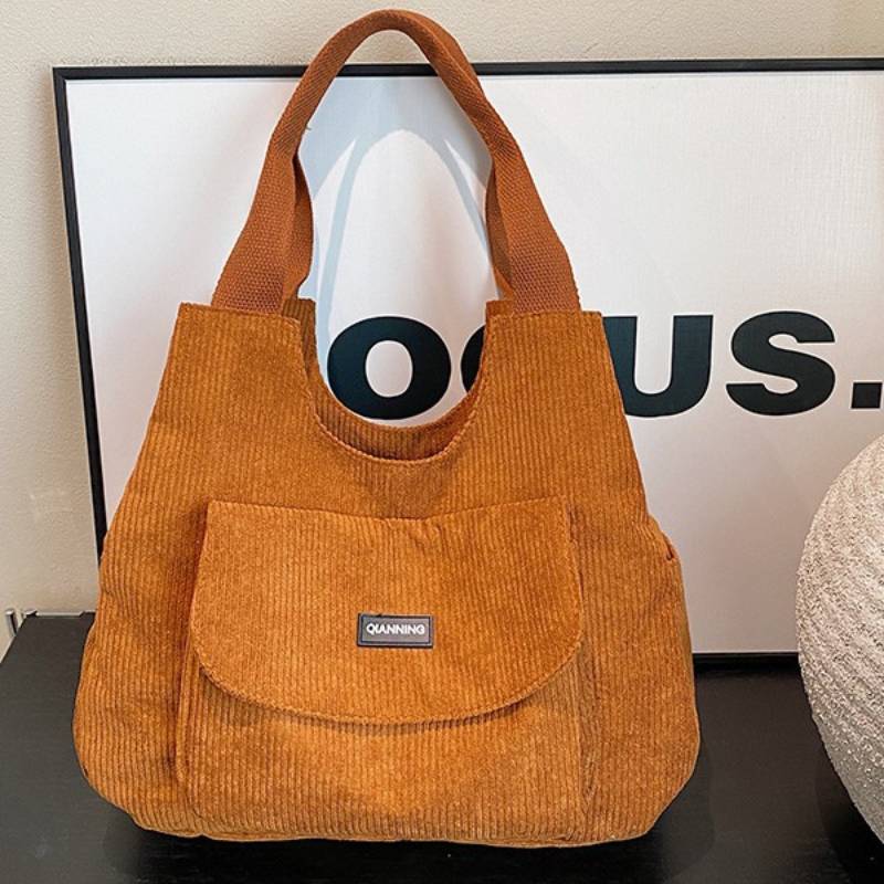 Velvet Tote Bag For Women With Zipper Closure And Phone Pocket For Daily Use