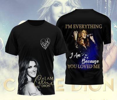 Je suis Céline Dion Je suis tout T-shirt AOP 3D Toutes tailles S-5XL MC1712