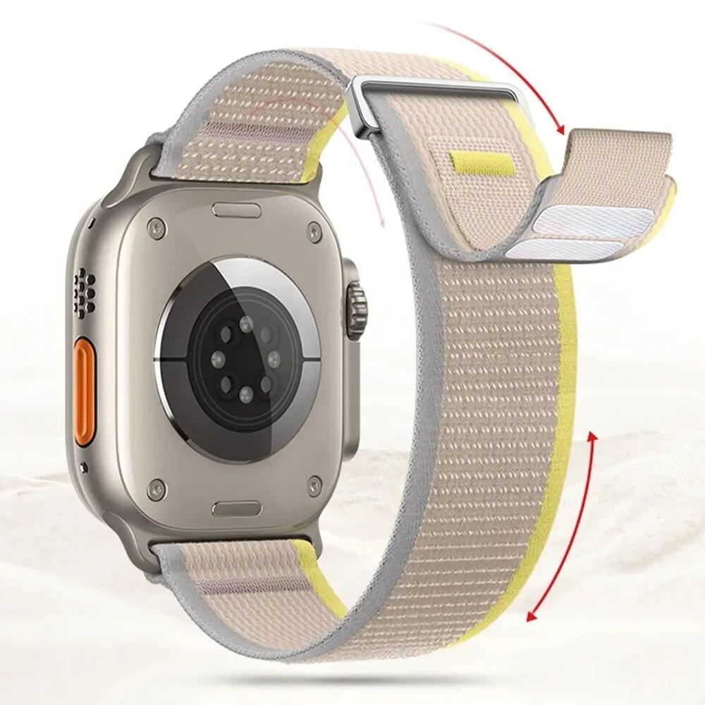 Trail Loop Band for Apple Watch Ultra 2 49MM Strap 44mm 40mm 41mm 42mm Correa Bracelet for IWatch Series 9 8 7 6 5 Se 45mm Strap