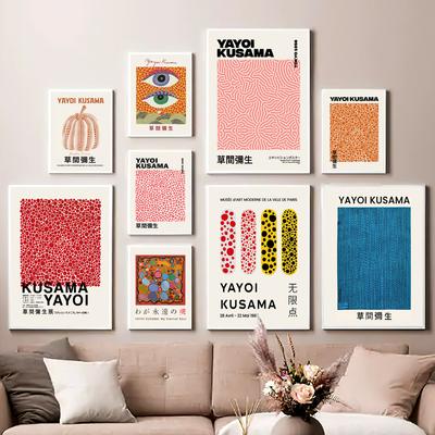 Yayoi Kusama Pumpkin Canvas Art Posters Abstract Nordic Prints Wall Art Canvas Painting Wall Pictures Surrealism Wall Decor
