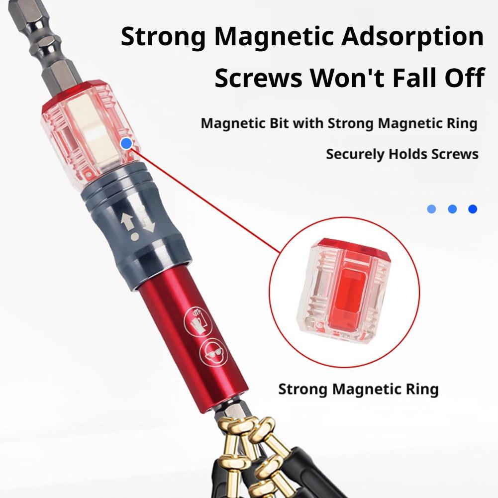 3-in-1 Stecknuss Starke magnetische Verbindungsstange Schraube Holzbearbeitung Multifunktionale Stecknuss Doppelt verwendbarer Schraubendreher