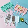 4 Cavity Ices Cream Mold Hexagonal Silicone Popsicles Molds Baking Tool Cake Candy Candy Mold Baby Food Ices Maker