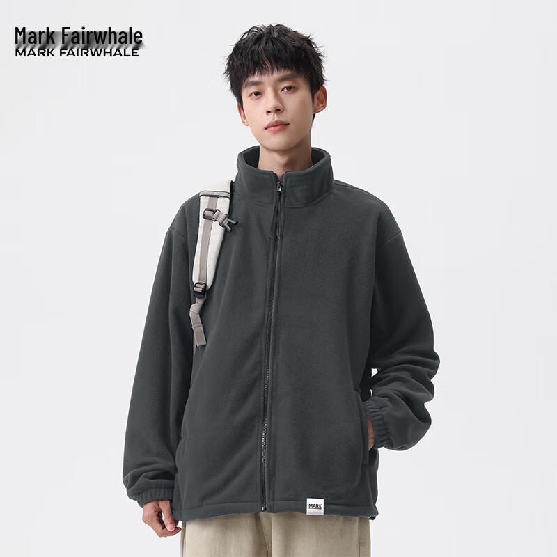 Mark Fairwhale Men's Stand Collar Fleece Jacket