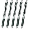 Pentel Ballpoint Pen Gel Ink Gel Knock Type 0.4mm Silver Shaft XBLN74-A Black 5