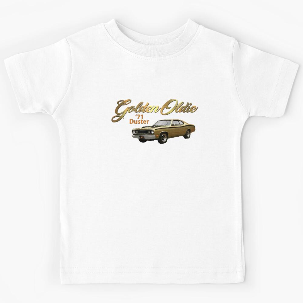 VINTAGE 1971 DUSTER CLASSIC CAR, AMERICAN MUSCLE CAR ART Kids T-Shirt 110